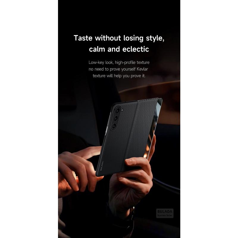 Роскошный чехол для телефона с узором из углеродного волокна для Samsung Galaxy Z Fold 6 5 4 с гнездом для карты