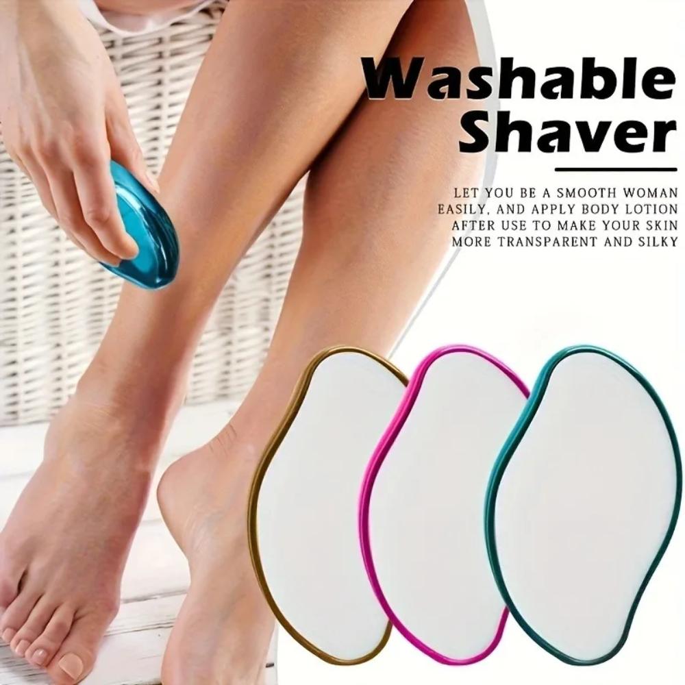 Crystal Hair Removal Eraser,Painless Manual Depilation Tool,Safe Glass Body Hair Remover,Gentle for All Skin,Multi-