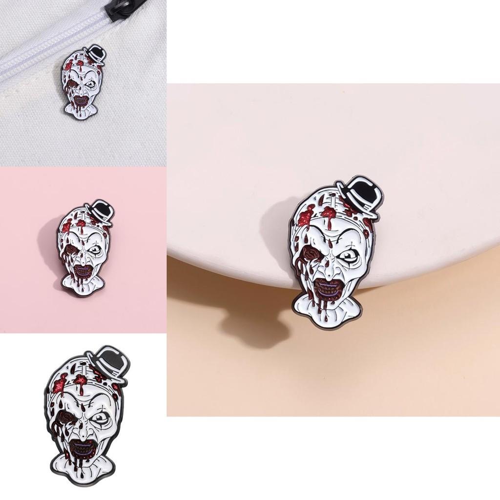 Креативная новая серия Хэллоуина Брошь Клоун Ужас Декоративный Череп Металлический значок