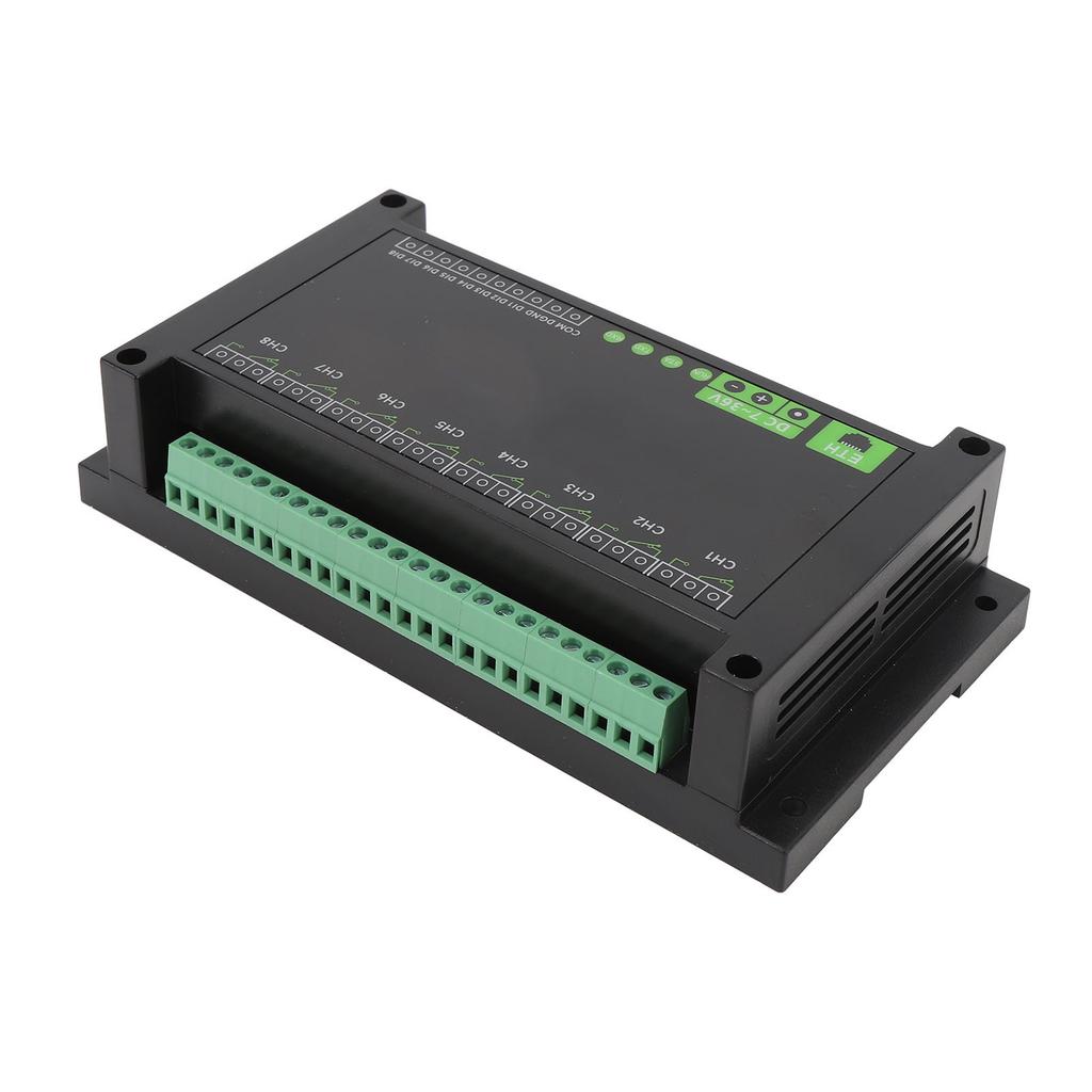 8CH Ethernet Relay Module, 5.5x2.1 Power Interface 7-36V Terminal Block RTU s Protocol Ethernet Communication with PoE