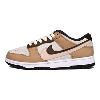 Кроссовки Dunk Низкие Нескользящие для Скейтбординга Унисекс Светло-коричневые HV1800-101(Команда6-)
