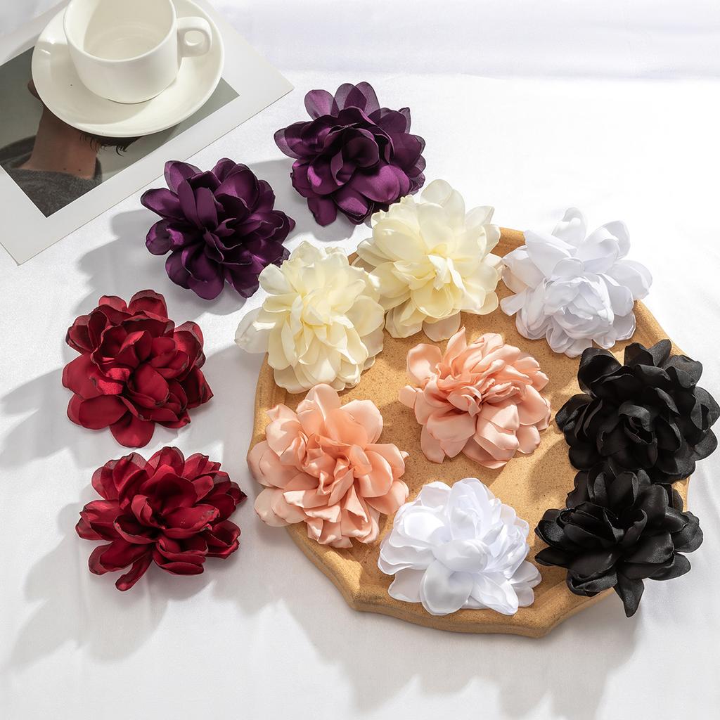 Bohemia Exaggerated Large Fluffy Fabric Flower Drop Earrings for Women Trended Elegant Lepaste Y2K Jewelry Wed Accessories Gift