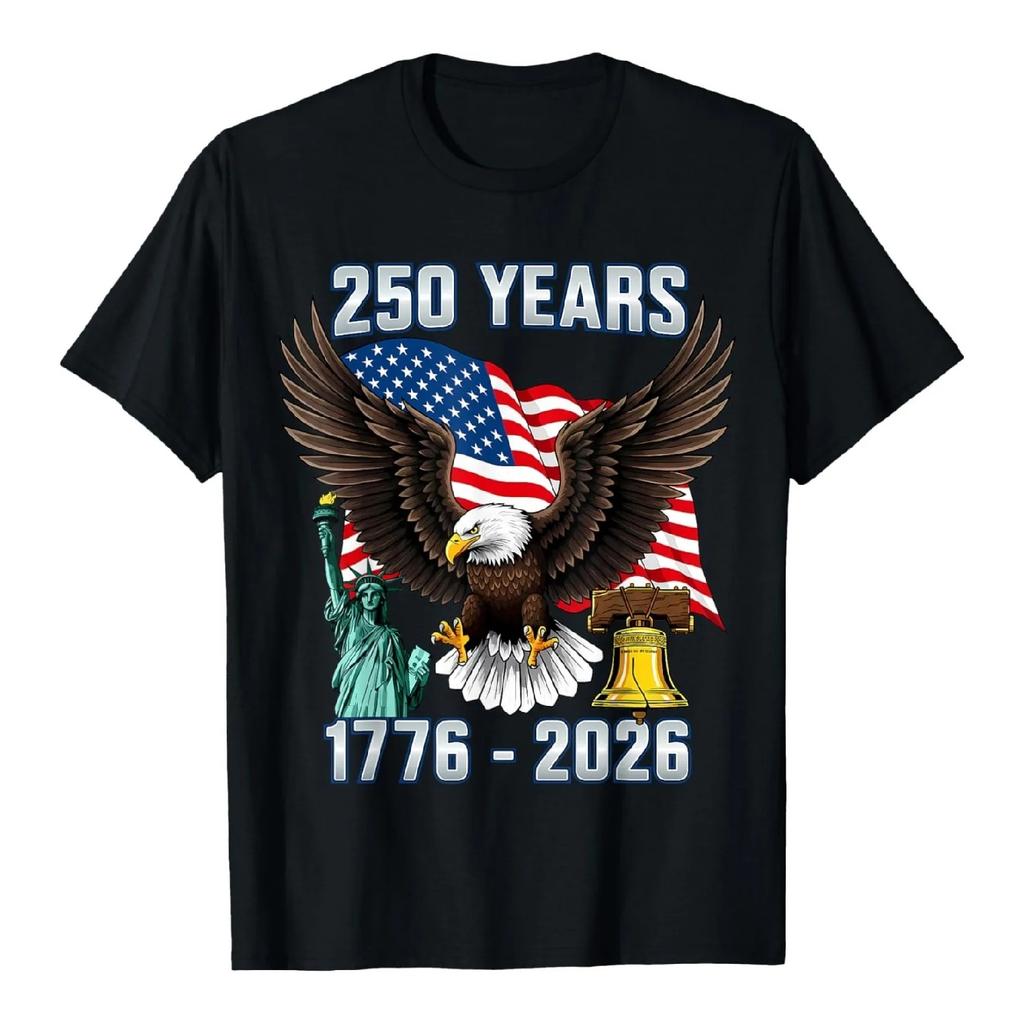 250 лет истории Америки 1776 2026 Двухсотлетие Графическая футболка Унисекс Футболка с коротким рукавом