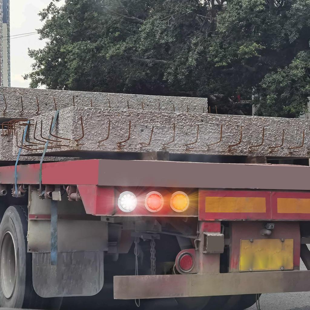 Ygmylandbb LED Truck Tail Lamp Trailer Tail Light 24V Back Lamp Universal Round