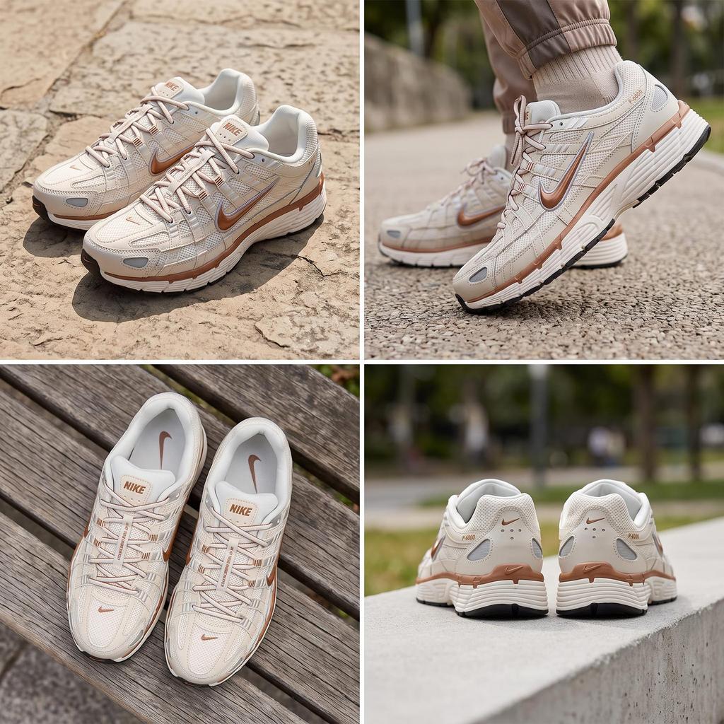 Nike P 6000 Низкие Повседневные Кроссовки для Бега на Длинные Дистанции и Спринта Унисекс Коричневые CD6404-106