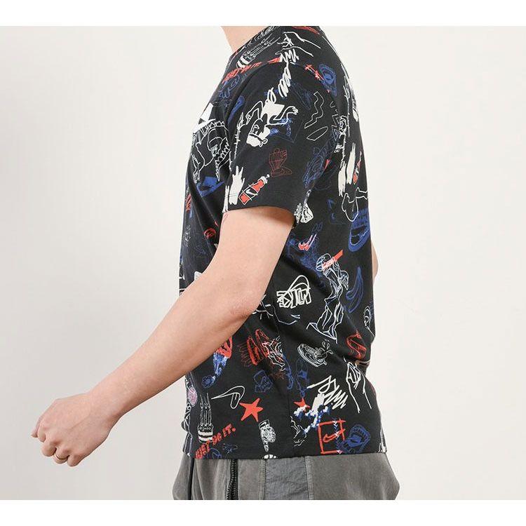 Nike Футболка с коротким рукавом Sport Pack Graffiti, мужские топы, черные CK3013-010