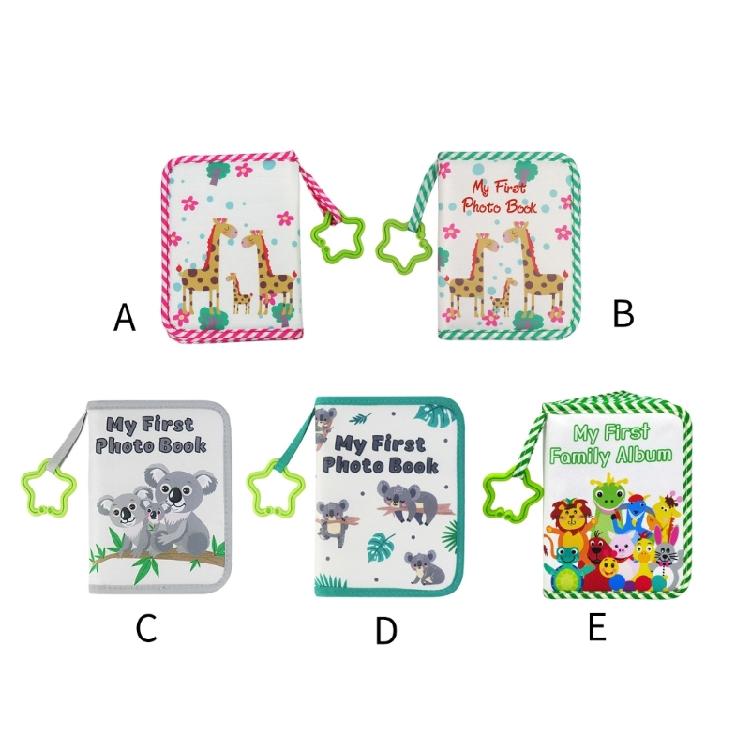 Альбом для фотографий «Первый год малыша» Мягкая тканевая фотокнига для записи особых воспоминаний с зеркальным элементом Подарок на детский праздник