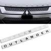 Car 3D ABS Letters Logo Decals Sticker For Mitsubishi Outlander Car Front Head Cover Alphabet Emblem Style Stickers