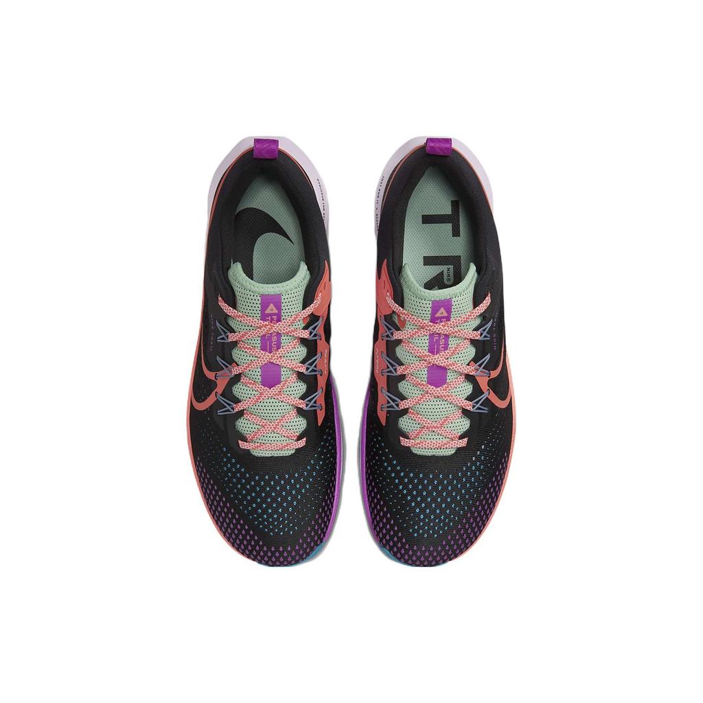 Nike React Pegasus Trail 4 Black Magic Ember Men Sneakers Vivid-Purple Enamel-Green DJ6158-003