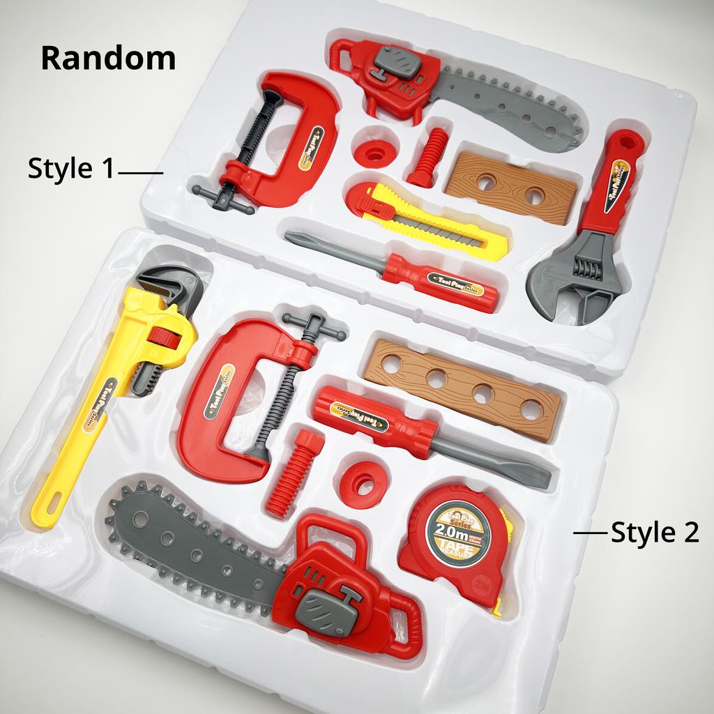 8Pcs Simulation Plastic Saw Pretend Play Miniature Fix Tool Playing House Repairing Toy Set For Kids