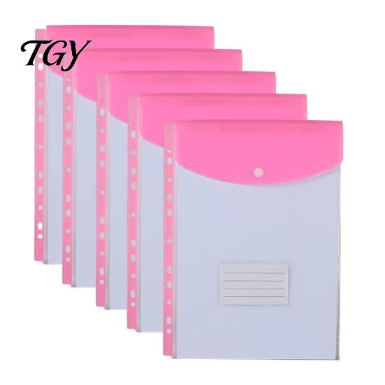 Transparent Mesh Pouch 11 Hole Expanding File Pockets, Reusable PP Document Sleeves, Waterproof Case Organizer Bag for Home Office And School