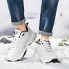 Autumn and Winter Men's Leather Sneakers Casual Plush Shoes Warm Footwear Snow Shoes Anti Slip Sneaker