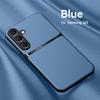 Тонкий кожаный чехол с магнитным покрытием для телефона Samsung S25 S24 FE S23 Ultra S22 S21 A16 A55 A54 A15 A35 A34, мягкий противоударный чехол-бампер MagSafe