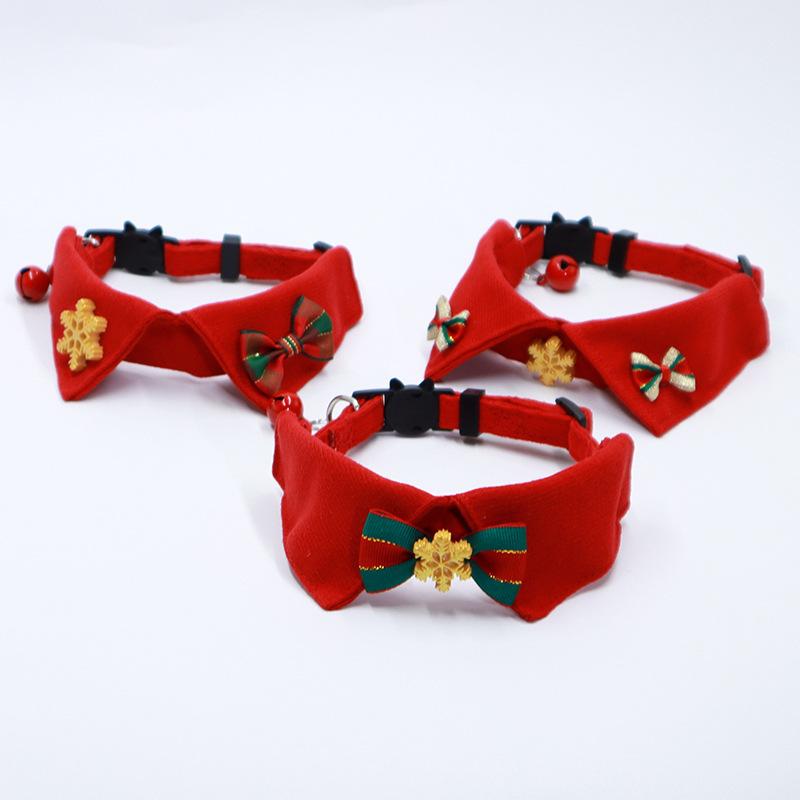 Red Shirt Collar Cat Dog Luxury Western Polyester Neck Ring Bib Classic Cross-Border Pet Lights Fashion