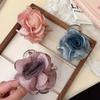 Cloth Simulation Flower Hair Claw Mesh Flower Claw Clip Fashion Rose Shark Clip  Summer
