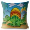 Наволочка с изображением динозавра Юрского периода и животного, наволочка из персиковой кожи, диван, домашний декор, наволочка