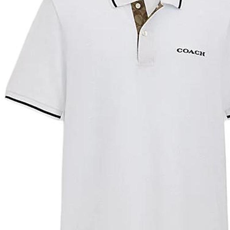 Coach Мужская футболка-поло SS24 Белая CO817-WHT