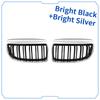 High quality For BMW 3 Series 2005-2008 E90 E91 Double Slats Gloss Black Grills E90 Grill Front Kidney Grille