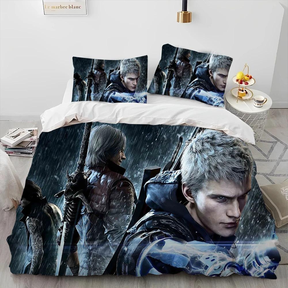 D-Devil May Cry DMC Игровой Комплект Постельного Белья, Пододеяльник Комплект Постельного Белья Покрывало Наволочка, king Queen Size Комплект Постельного Белья Ребенок