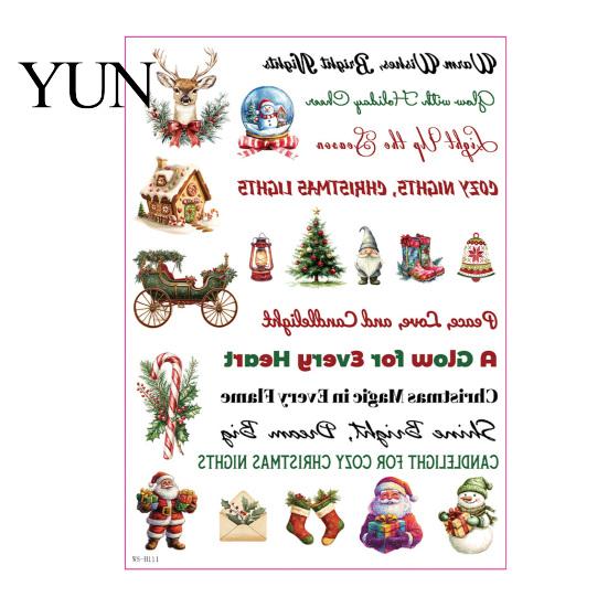Holiday Candlestick Embellishments Christmas Candle Transfer Stickers, DIY Craft Supplies, Waterproof Decorative Stickers for Making Decals