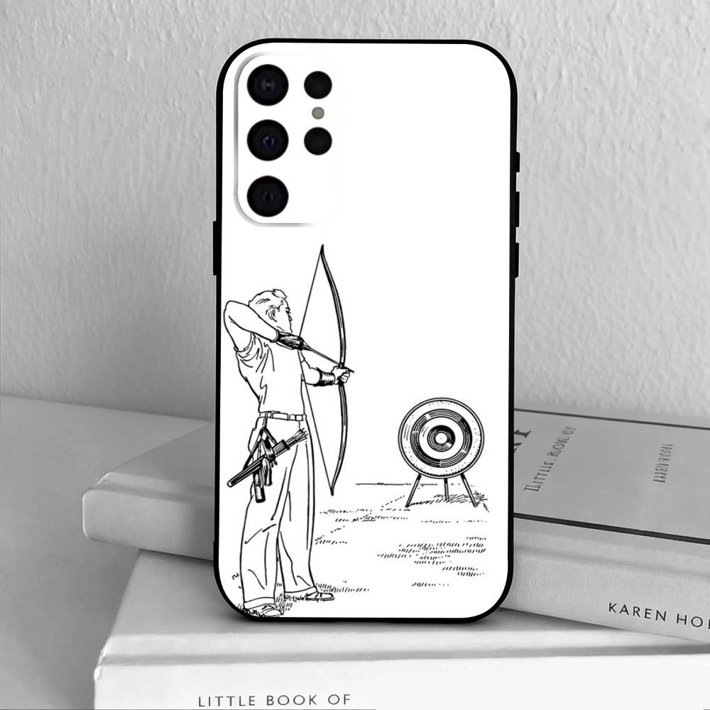 A-Лучный спорт S-Спорт Чехол для телефона для Samsung S25,24,23,22,30,21,10,9,Ultra,Plus,Lite,FE,4,5 G Мягкий черный чехол