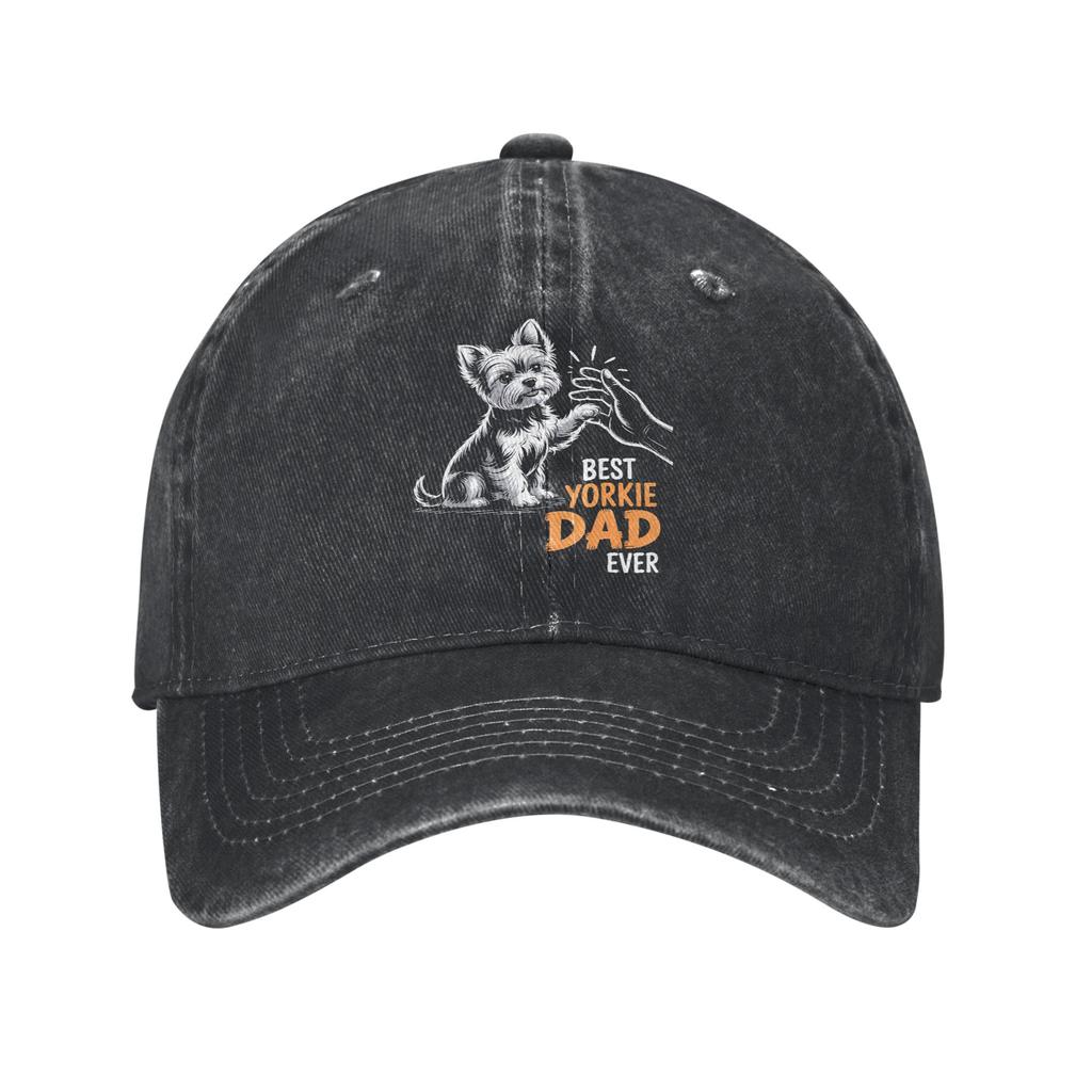Funny Yorkshire Terrier Lover Dog Unisex Baseball Caps Distressed Denim Caps Hat Outdoor All Seasons Travel Adjustable Sun Cap