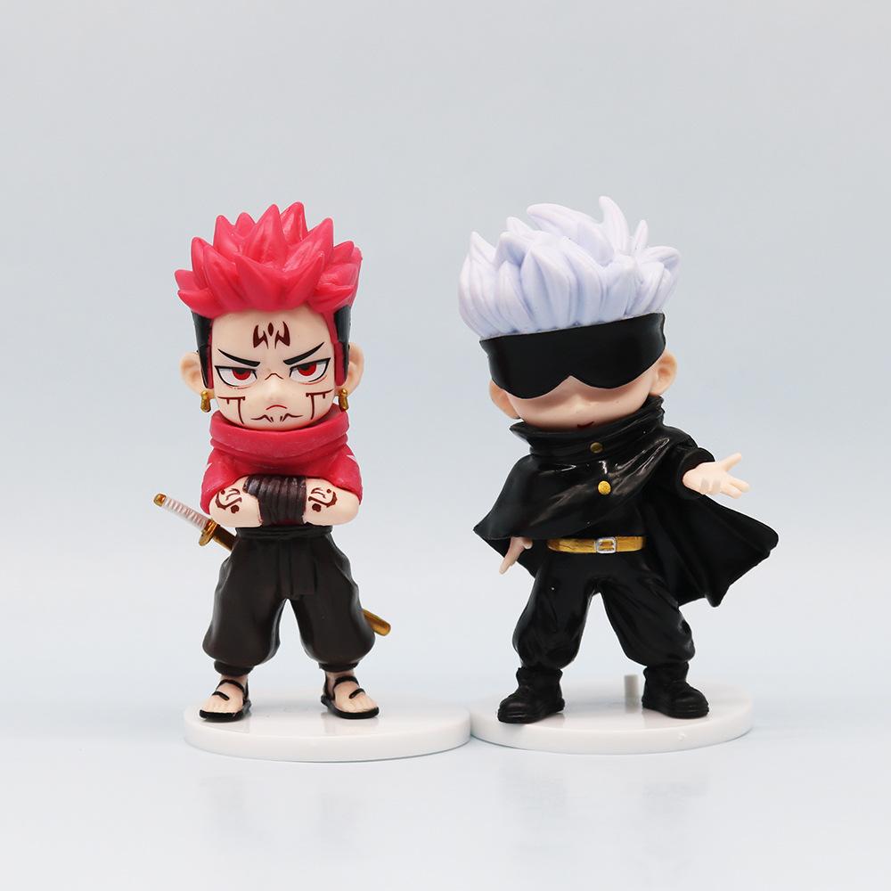 7pcs/set Anime Jujutsu Kaisen Gojo Satoru PVC Model Ornaments for Kids Birthday Christmas Gifts