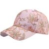 Baseball Girly CZ126 [White Fang] Hat, Cap, Cap, Brim, Flower, Embroidery, Lace, Cute, Women's, (Pink)