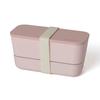 Logo Lunch Box, 2-tier, Pink, Dishwasher Safe, with Dividers