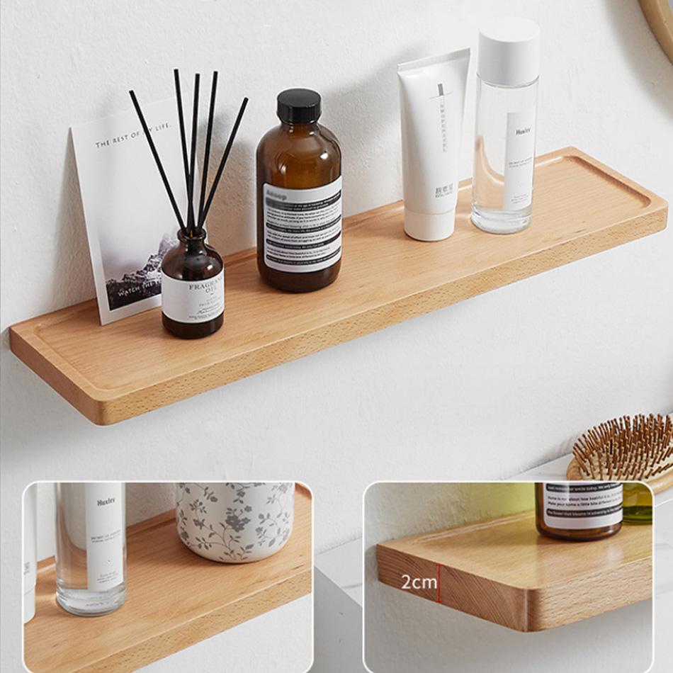 Деревянная полка для ванной комнаты, золотая настенная прямоугольная кухонная алюминиевая полка для ванной комнаты, держатель для душа, шампуня, мыла, черная, белая