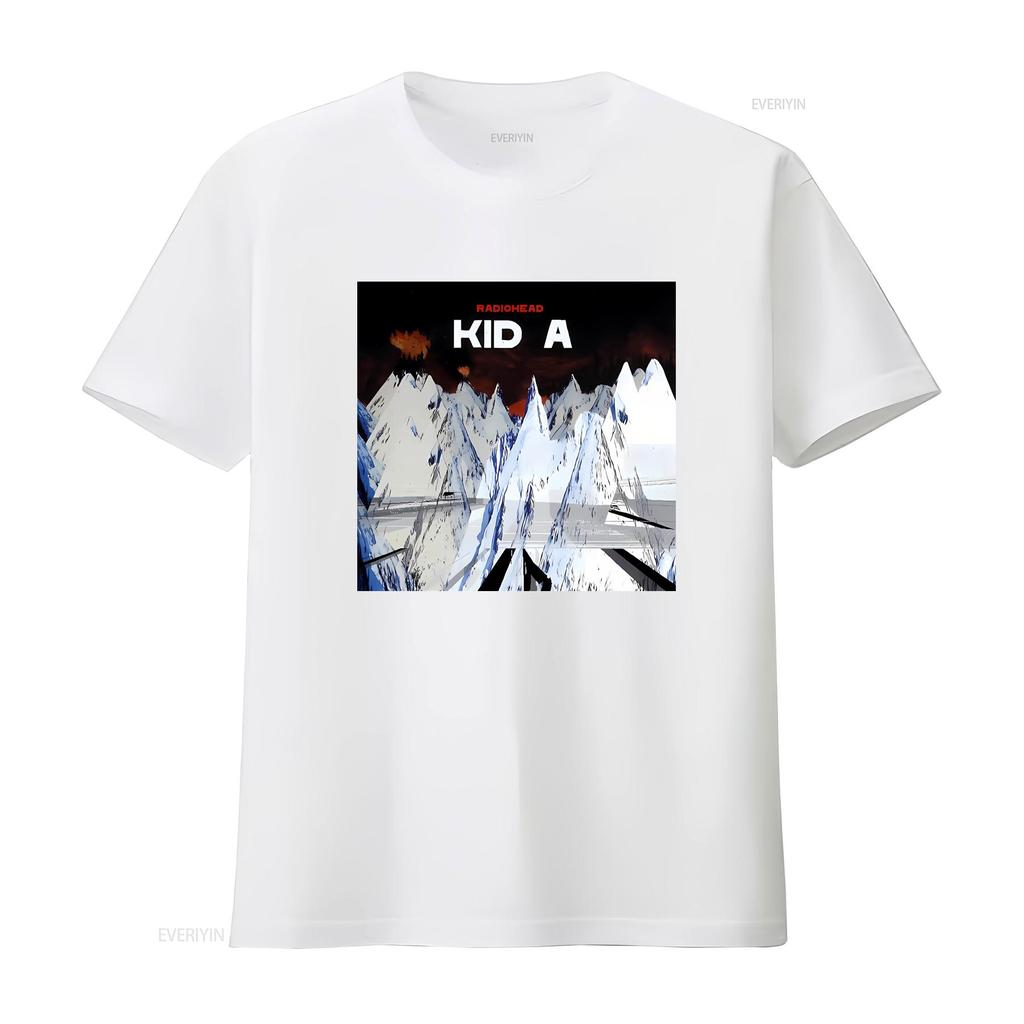 Radiohead Kid A Футболка Группа Музыка Альтернативный Рок Одежда Концертные Товары винтажный Стиранный графический streetwear Удобная