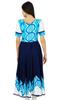 Bimba Designer Indian Clothing Navy Blue Printed Rayon Kurta Flaired Kurti Chic
