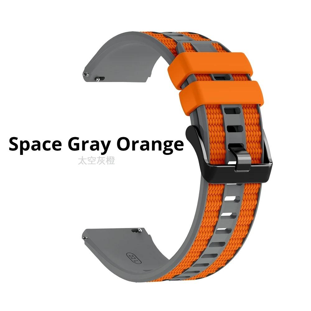 1:1 Original Silicone Strap For Huawei Watch Ultimate 2 Band For GT6 GT5 GT4 GT3 Pro 46mm Two Tones Bracelet 22mm Watchbands