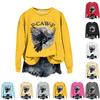 Women's Fashion Casual Long Sleeve Loose Printed Sweatshirt