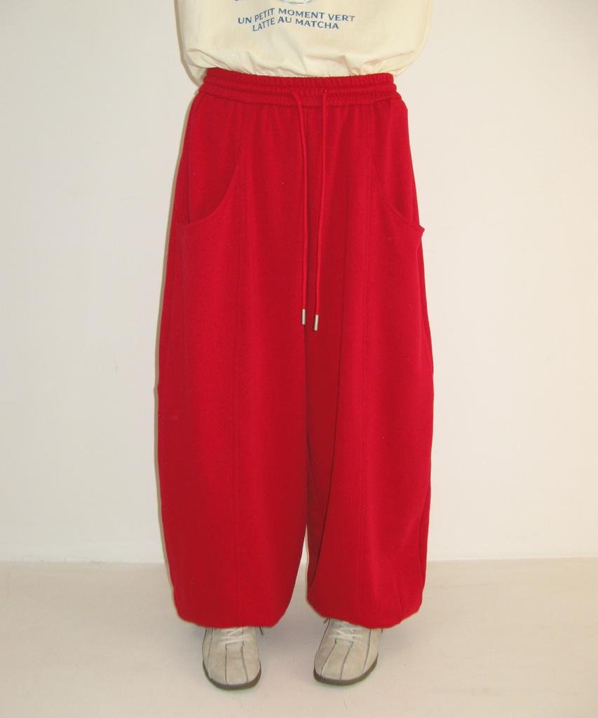 RONRON Mini Heart Balloon Jogger Pants Red