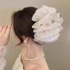 Summer Sweet Multi-Layer Mesh Tulle Big Bow Hair Claw Clips For Women Elegant Bowknot Ponytail Clip  Headdress Accessories