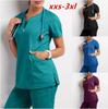 New Neutral Nursing Uniform Elastic Cotton Short Sleeve Operating Room Hand Washing Clothes Work Uniform Dental Clothing