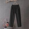 Женские модные однотонные свободные брюки большого размера с эластичной талией и маленькими штанинами, повседневные брюки