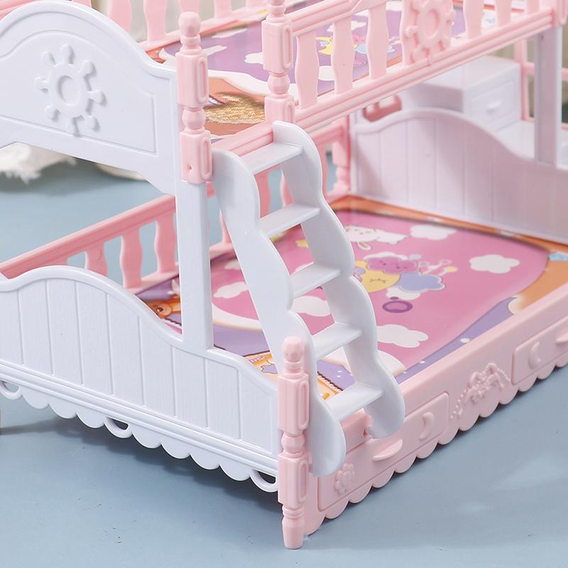 16 см кукла двухъярусная кровать игрушечные аксессуары одеяло подушка дом Европейская кровать принцессы