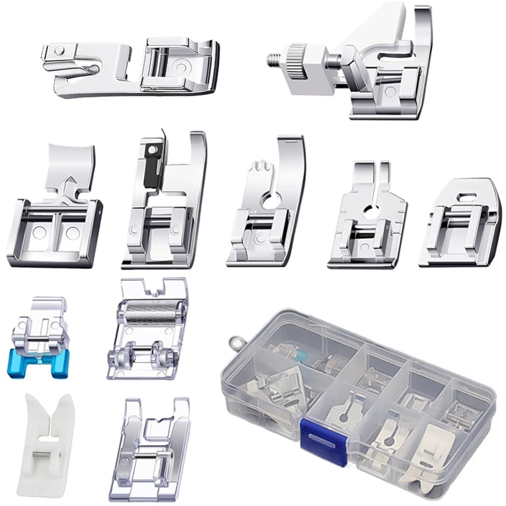 Sewing Machine Presser Foot 11 Piece Set Sewing Machine Presser Household Sewing Machine Replacement Sewing Machine for Practical Sewing Presser