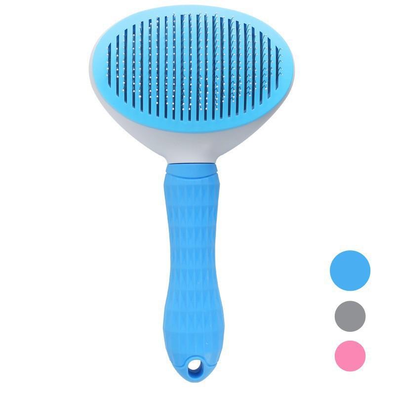 Pet Comb Cleaning Supplies Brush One-click Hair Removal Beauty Dog Comb Stainless Steel Hair Removal Self-cleaning Hair Removal Comb