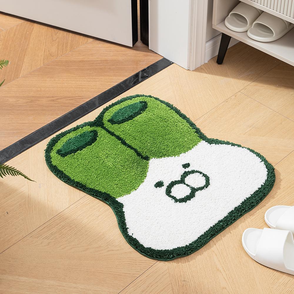 New Creative Pumpkin Flocking Non-Slip Absorbent Bathroom Door Mat