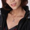 New Trendy Elegant Women 100 %925 Sterling Silver Zircon Heart Necklaces Luck Pendant Fashion Accessories Fine Jewelry