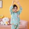 Fenteng Girls Brown Bear & Cony Rabbit Pure Cotton Pajamas Set
