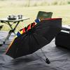 Vill-arreal Flames Automatic Folding Umbrella - 8-Rib Travel Umbrella with Auto Open/Close & Portable Gifts for holidays or birthdays