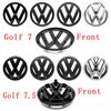 For VOLKSWAGEN VW 2Pcs VW Golf 7.5 ABS Car Logo Cover Front Grille Badge Rear Trunk Emblem Sticker Accessories For Volkswagen Go