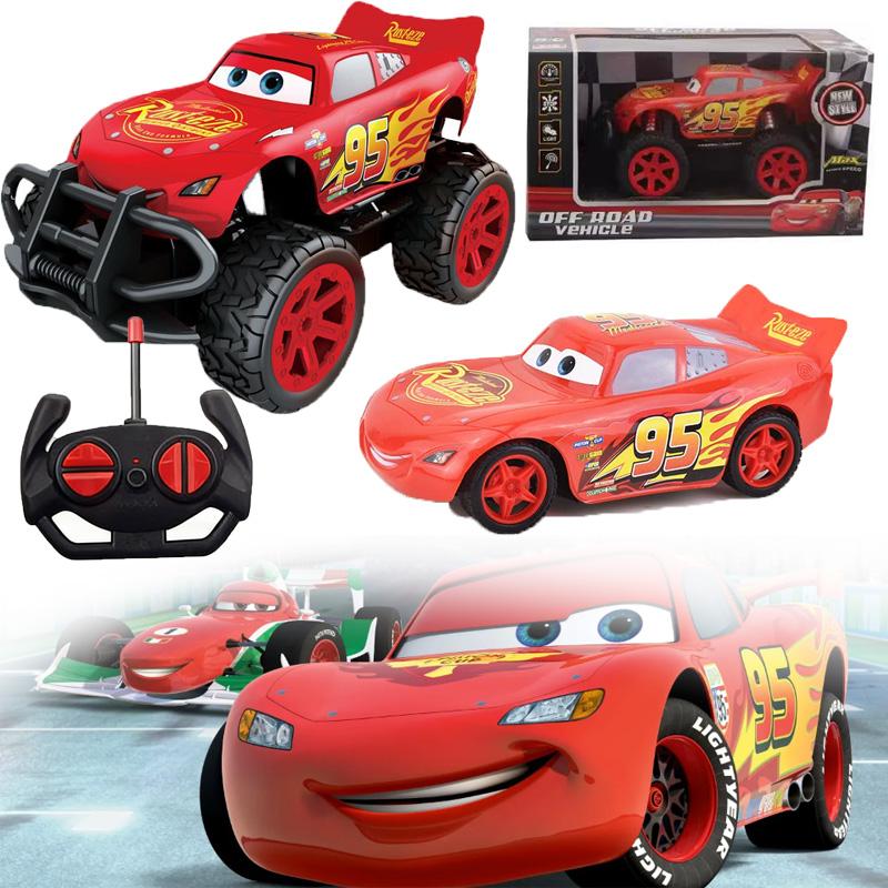 New Gift Pixar Cars Electric Toy Car Lightning Mcqueen Channel 4 Off-Road Remote Control Car Model Collection Boys Gift Toy