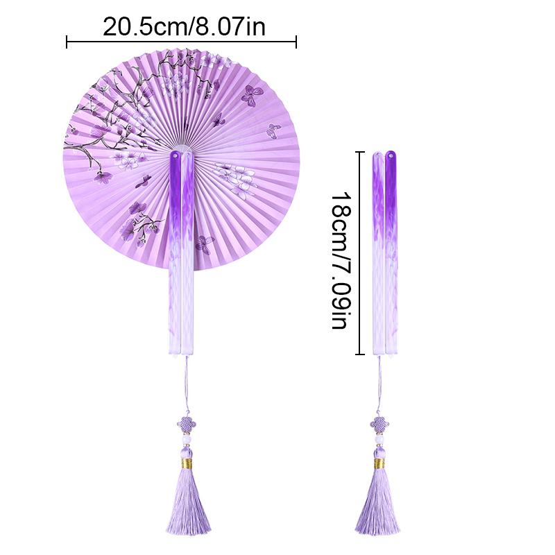 Китайский стиль печатный узор орнамент искусство ремесло декоративные складные веера реквизит для выступлений бумага несколько цветов 6 цветов