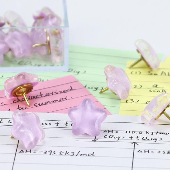 20 шт. Звездные блестящие кнопки-кнопки с коробкой для хранения, блестящие кнопки для доски объявлений, пробковой доски, фотостены для офиса или дома