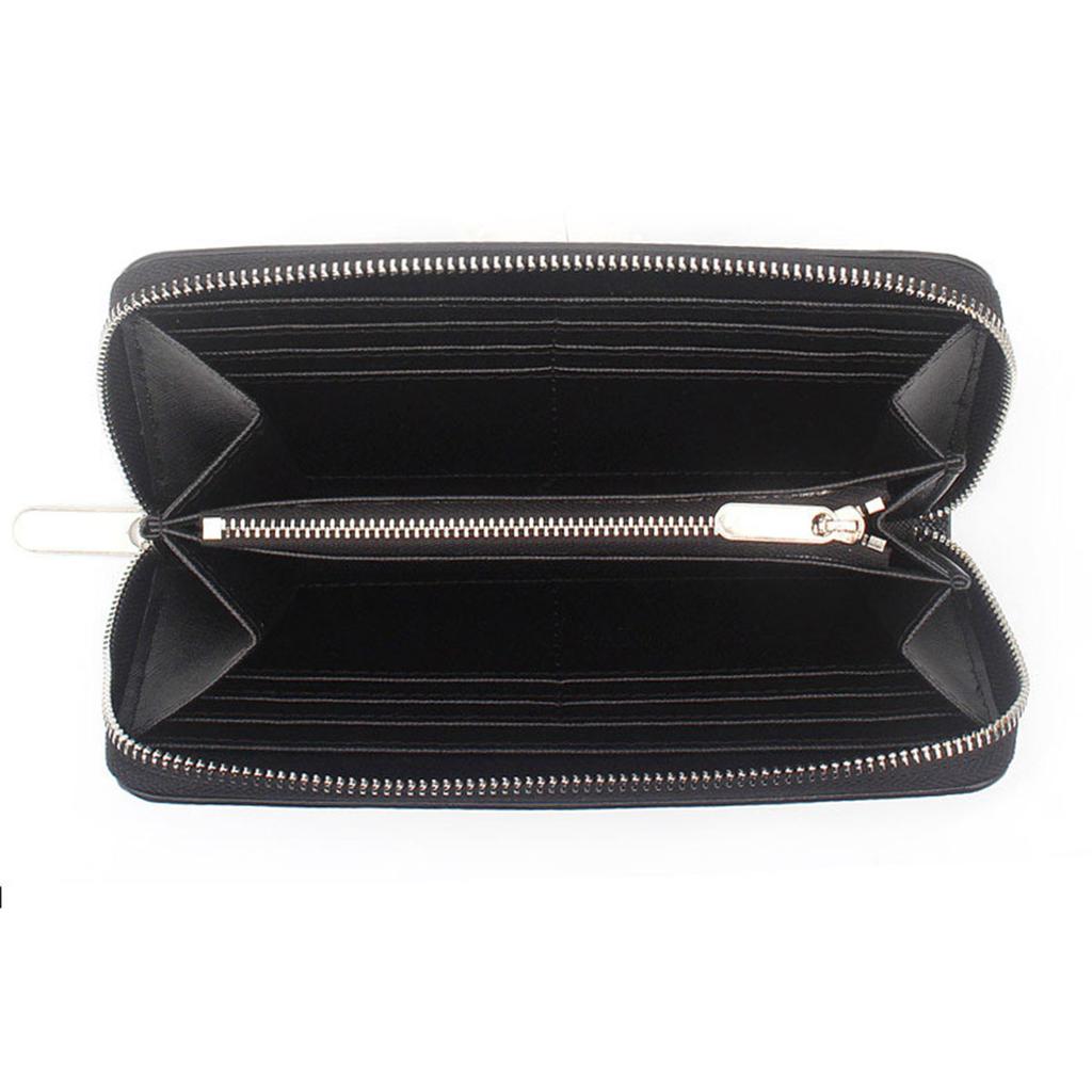 Женский кошелек из натуральной кожи, большой вместительный мужской кожаный клатч, модный длинный стандартный кошелек на молнии, сумка для денег